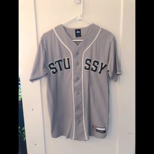 Stussy women baseball shirt in grey